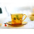 DURALEX多莱斯 法国进口钢化玻璃 茶杯咖啡杯碟套装 琥珀色180ml*1