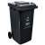 鲁识 LS-ls22 户外垃圾桶新国标带盖大号物业环卫分类垃圾箱 240L灰色-其他垃圾