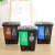康迪普 40升分类垃圾桶办公室学校厨房环卫干湿分离双桶双胞胎垃圾桶 绿+灰色 40升