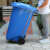 莫恩克 户外大号垃圾桶 分类垃圾桶 环卫垃圾桶  小区物业收纳桶 可定制LOGO 带轮挂车垃圾桶 蓝色120L脚踏款
