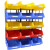 零件盒货架斜口塑料收纳盒螺丝盒加厚分格组合式配件物料盒工具箱 A4黄色【400*250*160】MM (工业级加