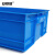 安赛瑞 分格周转箱 存储盒仓储库房五金分类盒元件盒分格箱多隔塑料盒子 高6格 375×248×141mm 蓝色23861