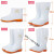 白色食雨鞋高中低筒卫生靴男女厨师鞋防水防滑耐油耐酸碱水鞋品 浅筒 42