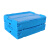 连和（uni-silent）LH-6040318C 蓝色带盖折叠式周转箱 600*400*318mm