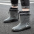 安巧象 雨鞋胶鞋防滑防水耐磨户外雨靴 黑色束口 （39-44）备注 