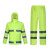 竹特 救援反光雨衣 荧光绿色 套装 185cm 反光雨衣雨裤套装交通服防水分体式 企业定制