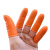 防滑手指套劳保工业乳胶手套耐磨橙色白色麻点一次性乳胶橡胶防护点钞分页劳保手指套 A级乳白指套100只，均码 光滑面