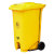 海斯迪克 HK-7009 医疗垃圾桶黄色加厚 诊所卫生院医疗废物垃圾桶 100L带轮子脚踏医疗专用