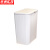 京洲实邦 厨卫两用收纳桶卫生间壁挂式带盖垃圾桶【12L白色带盖】ZJ-2410