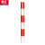 鼎红 电线杆红白反光膜 黑黄警示反光贴 防撞反光贴警示 安全柱反光条红白斜纹5cm*45.7m