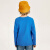 以纯线上品牌A21秋季2019新款童装男童长袖t恤儿童圆领针织卡通长袖T恤 R493331013 蓝色 130cm