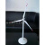 风力发电机太阳能风机可手拨风叶转动模型办公桌装饰摆件礼 白色