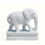 石雕象汉白玉石象酒店庭院门口大象摆件晚霞红招财小象天然石头象 汉白玉 高30cm