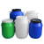 元族 50L塑料桶大圆桶化工桶密封桶25kg酵素发酵加厚储水桶 50L白圆特厚款