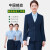 中国邮郵政工作服储蓄银行新款邮局工装职业装 短袖 女 蓝绿衬衫 L