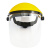 PC防护面罩透明炒菜防油打磨防颗粒面屏头戴式面具焊接钻孔防飞溅作业劳保用品