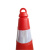 鼎红 50cm高塑料路锥雪糕筒夜间反光路障安全警示锥橡胶条加重