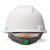梅思安/MSA V-Gard标准型PE V型安全帽工地建筑工程防砸防冲击头盔一指键帽衬带下颚带 可定制 白色