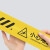 希万辉 安全警示地面标识贴斜纹防滑防水耐磨地贴警示贴 两条黄色小心台阶 10*120cm