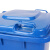 震迪 塑料垃圾桶 240L上海款分类标准(可回收)脚踩蓝色环卫垃圾桶带工业物业水果箱可定制 KT514小区垃圾箱