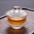 玘瑄透明玻璃盖碗茶杯耐热大号单个八宝茶泡茶碗三才陶瓷功夫茶敬茶碗 小号-玻璃盖碗 120ml