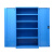 多功能重型车间工具车铁皮储物柜加厚双开门汽修配件存放柜 蓝灰套色  对开门 内6块层板
