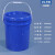 仁聚益定制适用加厚塑料桶油漆桶涂料桶化工桶带盖20升35kg25/ 25L蓝色