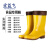 宏益飞 雨鞋 高筒食品雨靴 食品厂专用防滑防水鞋 白色黄色卫生工作胶鞋水靴 短筒白加棉 40 