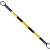 得豫工品 伸缩杆 路锥固定连接杆 PVC警示杆 2米黄黑连接杆 固定款 单位：个