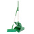 食安库 食品级清洁工具 直立式带盖防风扫把簸箕套装 绿色 150032