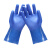 浸塑防水手套橡胶杀鱼防滑耐磨防油酸碱加厚干活胶皮工作防护手套 蓝绿（拼色）磨砂手套（3双） 均码