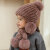 儿童男女童毛帽子秋冬季保暖护耳小女孩小孩子戴的宝宝新款帽子韩版 豆沙 3-12岁  均码有弹性(单个帽子)