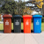 庄太太 【240升红色有害垃圾】上海加厚塑料环卫垃圾桶上挂车黑色垃圾桶咖啡色棕色市政塑料垃圾桶