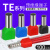 管型预绝缘端子TE双线欧式针型管状冷压接线端针形压线铜管100只 TE7510100只