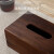 巫记 胡桃木纸巾盒家用抽纸盒欧式客厅桌面简约纸抽盒实木质收纳盒 原木色