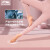 李宁瑜伽垫tpe女防滑健身训练垫专业舞蹈瑜伽垫子男成人初学者家用 玫红色80cm【加宽款】 6mm(厚度)