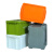 百金顿 工业灰塑料收纳箱带盖 工业风储物整理箱周转箱 杂物存放箱收纳盒 特大号（61*43*34cm）