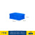 周转箱塑料周转箱筐子长方形加厚带盖大号养龟缸储物收纳箱物流胶框胶箱 400-160（外径450*330*170） 蓝色