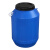 京采无忧 带盖塑料化工桶食品级密封塑料酵素桶涂料废液桶 50升 普通款 蓝色
