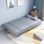 均璞沙发床可折叠两用多功能出租房小户型沙发可拆洗简易布艺懒人沙发 浅灰色 长1.5米+2抱枕(4木腿)