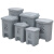冰禹 BY-065 脚踏式塑料灰色垃圾桶（20L脚踏款）办公室生活废物垃圾桶带盖户外