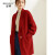 瑟俐品牌红色双面羊绒大衣女中长款2024年新款秋冬季高端西装毛呢外套 智利红（高级定染） M