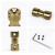小型刚性黄铜联轴器顶丝固定传动轴铜材质连轴器内孔2/3/4/5/6mm 外径9长20内孔2.3mm-4mm