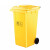 【240L挂车带轮】废弃口罩黄色医疗垃圾桶脚踏有盖医疗医院利器盒废物桶回收箱大号