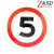 重安盛鼎 交通指示牌 道路限高限速牌安全设施警示牌圆形马路标志牌 限速5码