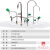 实验室化验室三联水龙头三口鹅颈水龙头7字水龙头三联水龙头12516 单联鹅颈(普教) 水龙头