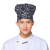 金诗洛 KSL227 工作帽 服务员厨师帽子蛋糕店男女厨师百褶蘑菇帽 黑色
