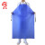 者也 蓝色PVC防水围裙加厚加长耐油耐酸碱水产工作服围兜罩衣 蓝色