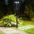 爱登斯 太阳能高杆灯家用防水庭院灯 超亮大功率新农村室外照明路灯 大飞碟路灯头/微波+遥控/白光/配3米杆