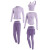 范斯蒂克（vansydical）健身服女跑步运动套装长袖速干晨跑服高弹透气训练衣瑜伽服五件套 藕紫色五件套 JDTC67559 S(建议80-95斤)